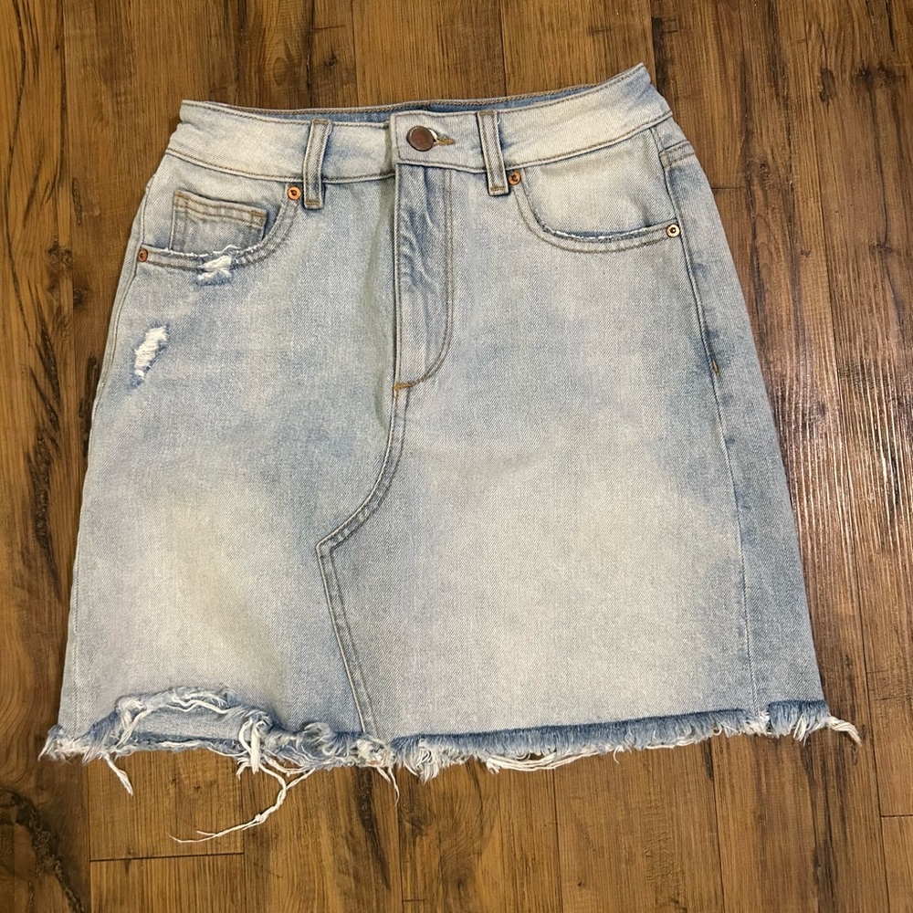DL1961 Blue A-Line Mini Skirt